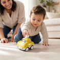 thumbnail image 2 of Toy Car for Toddlers, Cute Yellow Fire Engine Push‑Powered Vehicle, Friction Powered Mini Car Toy, Educational Play Car Gift for Boys Girls, 2 of 5