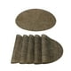 thumbnail image 1 of Conjunto De 6 Tapetes Tejidos Cruz Lavable Mesa De Comedor Estera Antideslizante Resistente Al Calor marrón Oval, 1 of 8