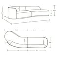 thumbnail image 3 of Daria Chenille Sofa Sectional with Solid Wood Frame and Pillows in Ivory, 3 of 11