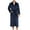 Navy, variant on ZVNAΖH Men's Shawl Collar Fleece Bathrobe Long Spa Robe, Thickened Plush Robe Big and Tall Bathrobe, Winter Loungewear