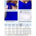 thumbnail image 5 of Traje de baño de una pieza AI'MAGE Halter con pliegues para controlar la barriga, azul marino, 5 of 5