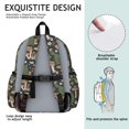 thumbnail image 5 of Mushroom and Butterfly Black Pattern Backpack for School, Cute School Bag with Adjustable Shoulder Straps and Padded Back, 13.4"x11"x4.7", 5 of 5