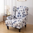 thumbnail image 3 of Wing Back Chair Covers with Arms Piece Slipcovers for Armchair Washable Stretch Print Pattern Wingback Chair Cover Furniture Protector Geometry, 3 of 7