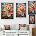 thumbnail image 4 of Designart "Abstract Botanical In Pink And Blue" Abstract Botanicals Floater Framed Canvas Wall Art, 4 of 5