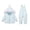 09 Blue, variant on guisaled Snow Suit for Babies 12-18 Months Winter Hooded Warm Snow Bib Pant and Puffer Jackets Lightweight 2 Piece Snowsuits