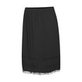 thumbnail image 5 of MIXUE Skirts For Women Summer Solid Color Elastic High Waist Lace Trim Elegant Casual Pencil Skirt Beachwear,Black,XL, 5 of 6