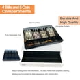 thumbnail image 2 of Square Cash Drawer 13" Cash Register POS System 3 Unlocking Ways RJ11 (White ), 2 of 5