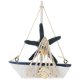 thumbnail image 1 of Decoración de velero, modelo de velero de madera, decoración de temática náutica para baño, 1 of 7