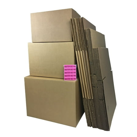 Uboxes ValueSupplies 15 Box Moving Kit and Box Combo with 60 Labels