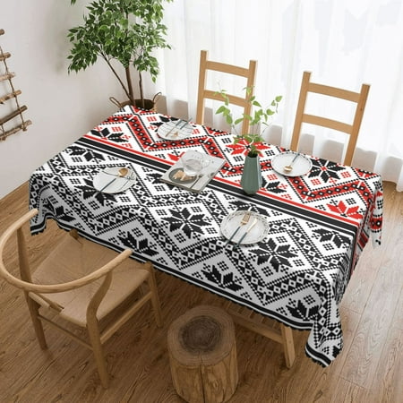 

Rectangular Tablecloths 54x72in- Stain Resistant Wrinkle Resistant Washable Tablecloth Decorative Fabric Tablecloth for Tables Buffet Parties & Camping Pixel European Art