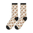 thumbnail image 5 of Crew Socks for Women Men, cute honey bees flowers print  Moisture Running Athletic Football Striped Socks Cushion Tube Socks, 5 of 7