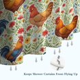 thumbnail image 6 of Rooster and Floral Green Pattern Modern Waterproof Shower Curtain Set with 12 Hooks, Washable Decorative Bathroom Shower Curtain, 6 of 6