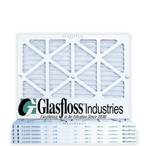 Glasfloss 16 3 8 X 21 1 2 X 1 MERV 10 Air Filters Pleated Made In USA 