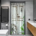 thumbnail image 3 of Stall Shower Curtain 36Wx72H Inches Small Shower Curtain Rustic Shower Curtain RV Shower Curtain Barn Door Narrow Farmhouse Shower Curtain with 10 Hooks Short Half Stall Size, 3 of 6