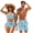 Blue Hibiscus Turtle, variant on Moon Stars Sexy Tie Knot Bikini Sets for Women Two Piece Bathing Suit,Mens Board Shorts with Pockets,Astronomy Couples Matching Swimsuits for Holiday Party