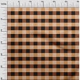 thumbnail image 3 of oneOone Cotton Silk Rust Brown Fabric Check Fabric For Sewing Printed Craft Fabric By The Yard 42 Inch Wide, 3 of 4