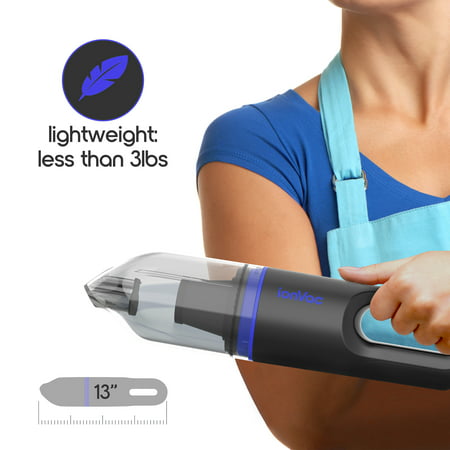 IonVac, Lightweight Handheld Cordless Vacuum Cleaner, USB Charging, Multi-Surface, New