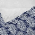 thumbnail image 4 of Ambesonne Palm Leaf Fleece Throw Blanket Navy Tropic Leaves Exotic 50"x70" Navy Blue White, 4 of 5