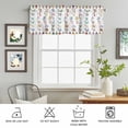 thumbnail image 6 of Kitchen Valances for Window, Cartoon Animal Cute Letter Light Filtering Rod Pocket Valance Curtain, Colored Crayon &nbsp;Short Curtains Window Topper for Bedroom Bathroom Living Room 42x18in, 6 of 9