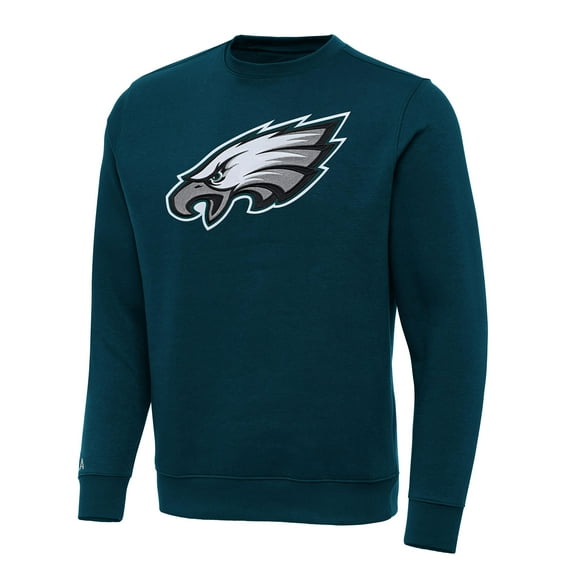 Men's Antigua Teal Philadelphia Eagles Victory Pullover Sweatshirt
