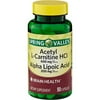 Spring Valley Acetyl L-Carnitine HCI & Alpha Lipoic Acid Dietary Supplement Capsules, 50 count