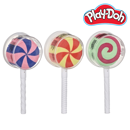 Play-Doh Lollipop Shape Set, 3-Pack Modeling Dough, Colors May Vary