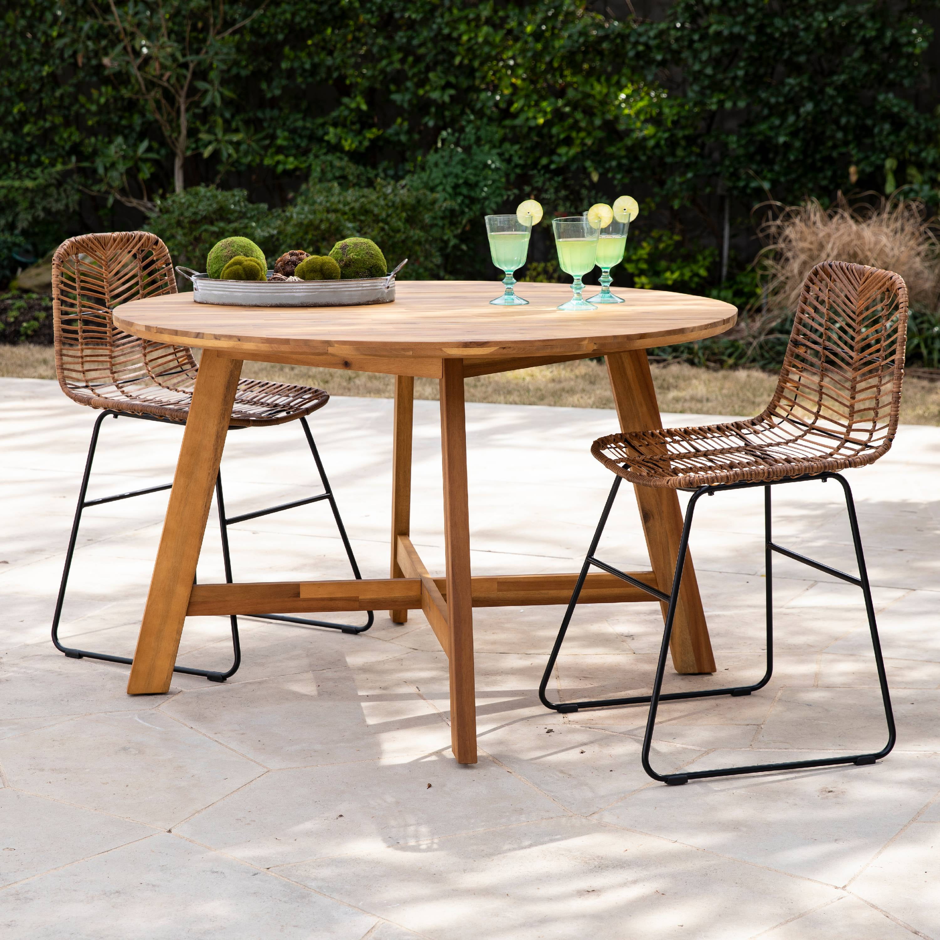 Ralinia 4 ft. Round Outdoor Dining Table - Walmart.com