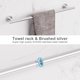 thumbnail image 3 of Juego de Accesorios de Baño,5 Piezas de Toallero, Toallero en Barra de 60CM, Toallero de Anillo, Albornoz Gancho de Toalla, Portarrollos de Papel Higiénico, 304 Acero Inoxidable, Plateado, 3 of 7