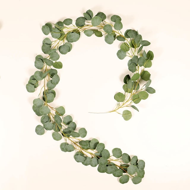 de eucalitto Artificial para boda, eucalitto, colgante de ratán, decoración para , vegetación, suministros para fie color 1 shamjiam Hoja para colgar en la pared