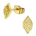 thumbnail image 2 of Stainless Steel Tiny Leaf Stud Post Earrings, 2 of 2