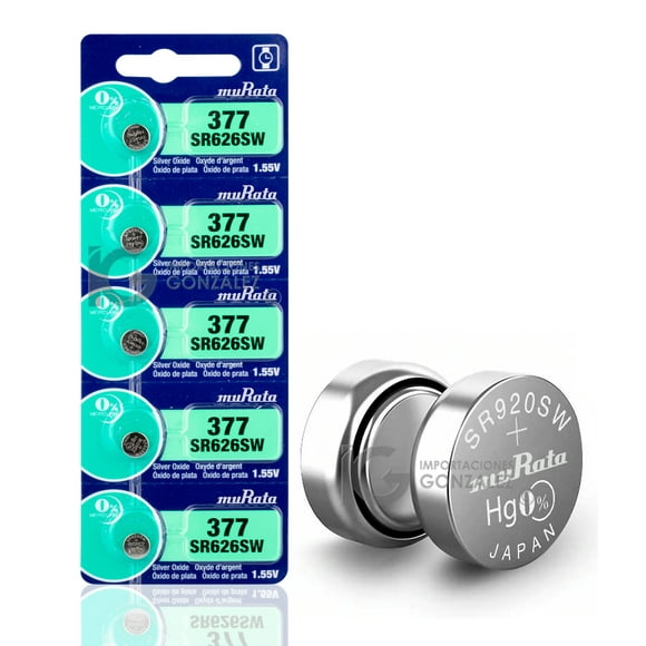 Baterías MuRata 377 Sr626sw Paquete 5 Pilas De Reloj Original Sony SR626SW