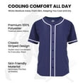 thumbnail image 2 of Exxact Sports Blank Baseball Jersey Men, Full Button Down Plain Baseball Jersey, Sports Uniforms Men Women Jersey - (Navy,A2XL), 2 of 6