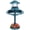 Peacock Blue, variant on Best Choice Products Solar Outdoor Bird Bath Pedestal Fountain Garden Decoration w/ Fillable Planter Base - Stone