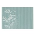 thumbnail image 1 of Nature Cutting Board, Silhouette of Bird Sitting on the Tree Branch on Striped Backdrop Summer Print, Decorative Tempered Glass Cutting and Serving Board, Small Size, Turquoise White, by Ambesonne, 1 of 1