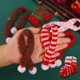 thumbnail image 2 of 10p Mini Knitting Scarf Socks Doll Scarf Brooch Sweater Pins Badge Collar Clothes Doll Accessories DIY Craft Christmas Ornaments, 2 of 4