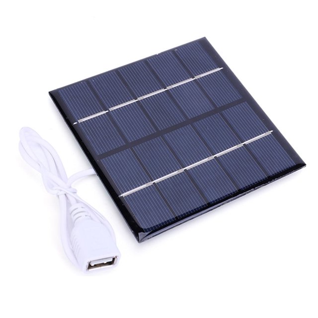 Cargador de batería solar KDJ de 5 W y 5 V para exteriores, para camping, carga de teléfono