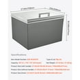 thumbnail image 2 of KFFKFF Stainless Steel Drop-in Ice Chest, 28"L x 20"W x 17"H Cooler, 113.7 Quart Capacity with Flip Lid, Ideal for Outdoor Kitchens, Patios, and Bars, Includes Drain Pipe for Chilling Beverages, 2 of 9