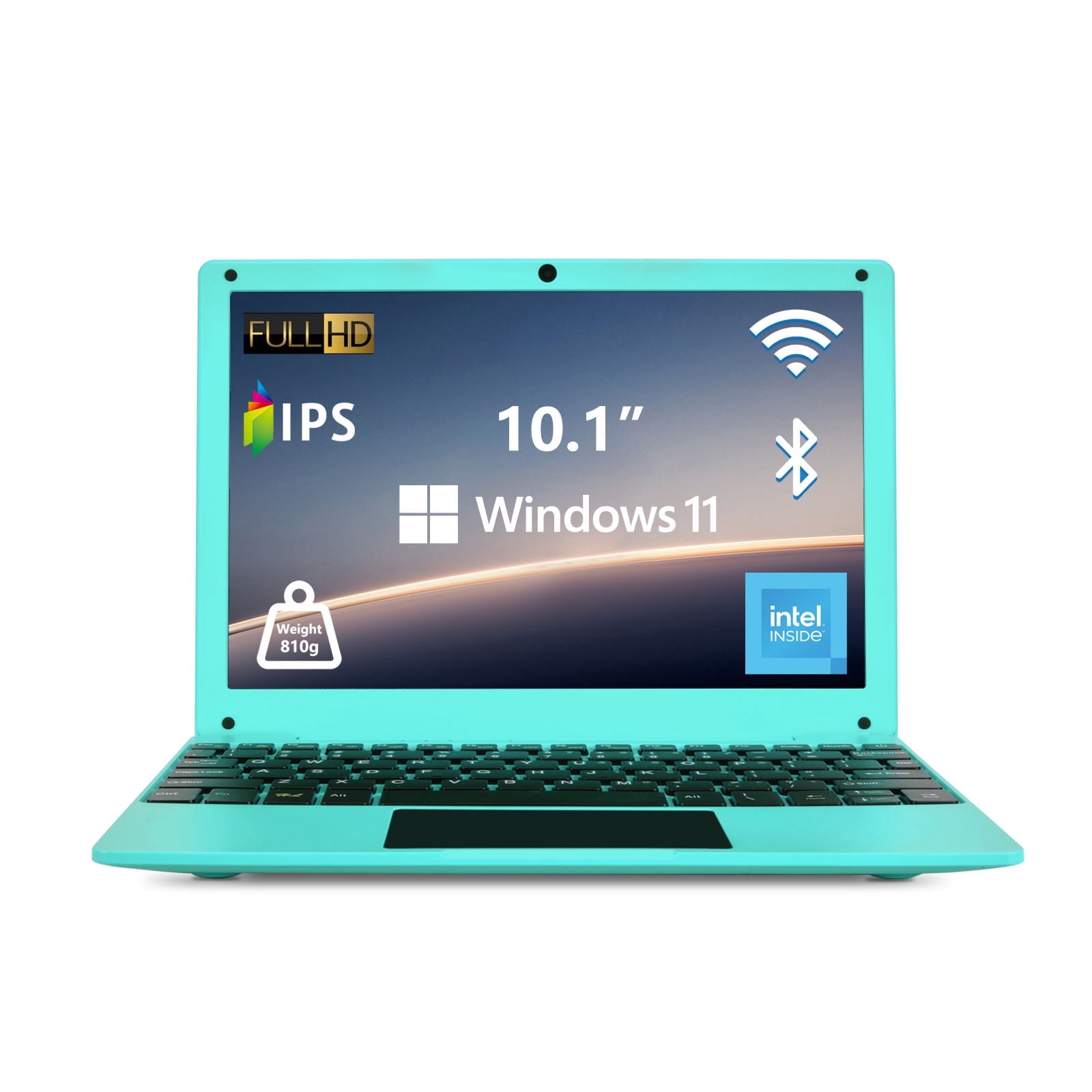CHIBBS Kids' Portable Laptop Computer Powered by Windows 11 Intel, 8gb Ram+ 128gb Rom, 10.1" Inch Personal Laptop Computer, HDMI, USB, Bluetooth, Wi-Fi, - Blue
