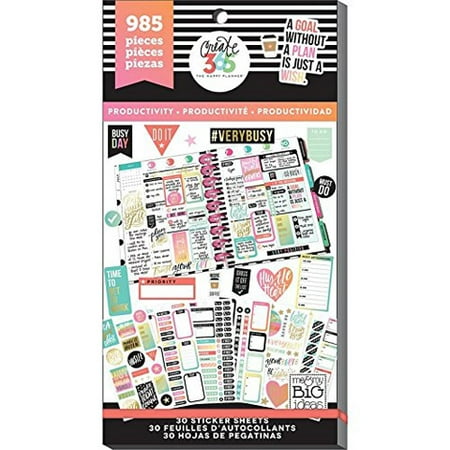 The Happy Planner Productivity Stickers: 985 Pach
