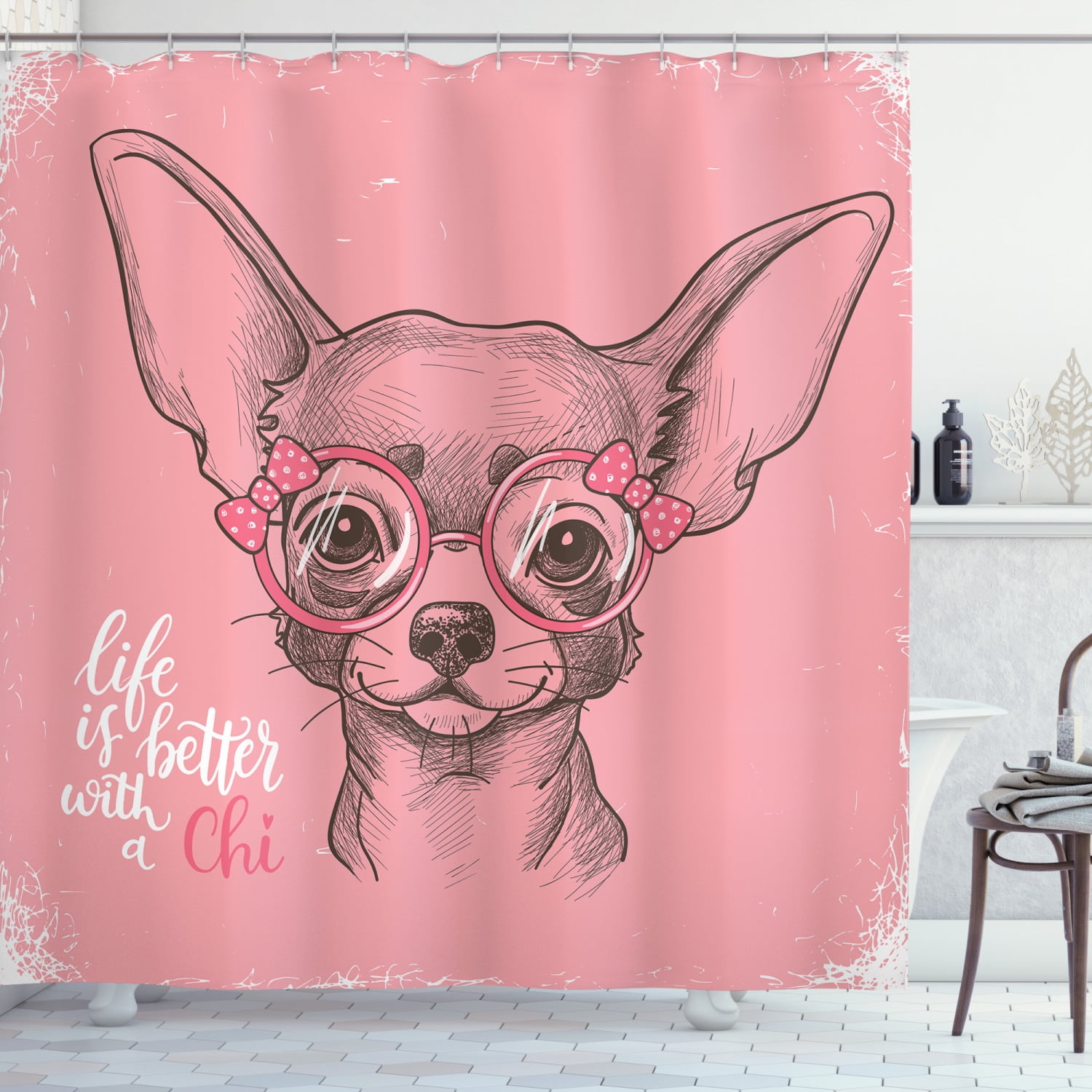 Chihuahua Dog Cutie Face Window Valance/Curtain *Your Choice of Colors* 
