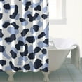 thumbnail image 4 of Blue and Dark Blue Leopard Pattern Shower Curtain 72"x72" ,Bathroom Decorative Shower Curtains Set with 12 Hooks,Modern Waterproof Washable Shower Curtain, 4 of 6