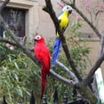 thumbnail image 3 of Wosthever Simulación hecha a mano loro jardín decoración pluma césped espuma estatuilla ornamento Animal pájaro cerca pájaro Prop Decoración Decoración del hogar No.2 Wosthever HA024215-02, 3 of 6