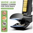 thumbnail image 3 of ABCISI Curved Cutting Jaw Toenail Clippers for Seniors for Thick Toenails, Ergonomic Large Toe Nail Clippers for Men, Long Handle Fingernail Clipper Cutter with Catcher - Black, 3 of 7