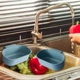 thumbnail image 4 of Wall Mounted Dish Drying Rack Over Kitchen Organizer With Utensil Holder And Adjustable Hooks For Sponges Brushes Towels, 4 of 4