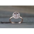 thumbnail image 3 of HeartsAndYou 1.5ct Natural Peach Morganite & Diamond Ring 100% REAL 14k SOLID Rose Gold Halo, 3 of 9
