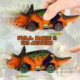 thumbnail image 5 of Fangsheng Dinosaur Toys for Kids 3-5 Pull Back Cars 6 Pack - Dino Trucks Toys for 3 4 5 Year Old Boys Birthday, 5 of 6