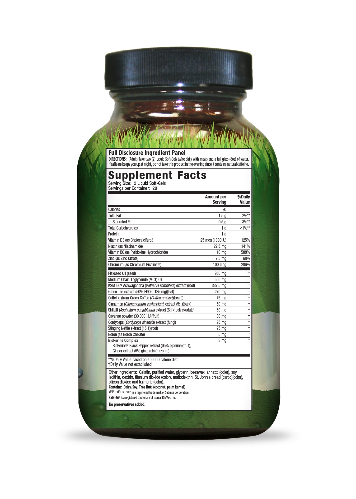 Irwin Naturals Testosterone-Extra Fat Burner, 56 Soft Gels for Males, Dietary Supplement
