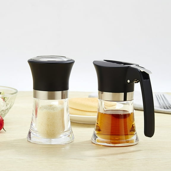 HEMOTON 1Set Transparent Syrup Dispenser 304 Stainless Steel For Home Use Elegant
