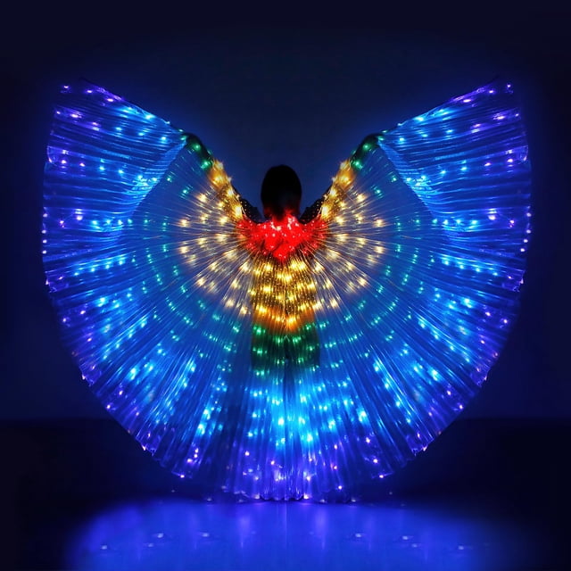 Alas de hada arcoíris con iluminación LED iMucci de 102 a 145 cm