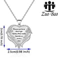 thumbnail image 5 of Zuo Bao Memorial Necklace in Memory of Dad Mom Sympathy Gift Those We Love Don't Go Away They Walk Beside Us Every Day Loss Jewelry for Her, 5 of 7